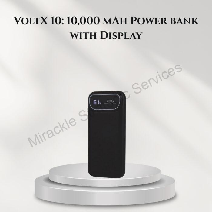 VoltX 10: 10,000 mAh Power bank with Display - C191