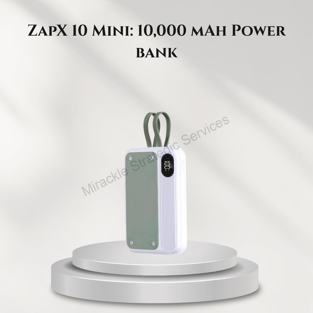 ZapX 10 Mini: 10,000 mAh Power bank - C193