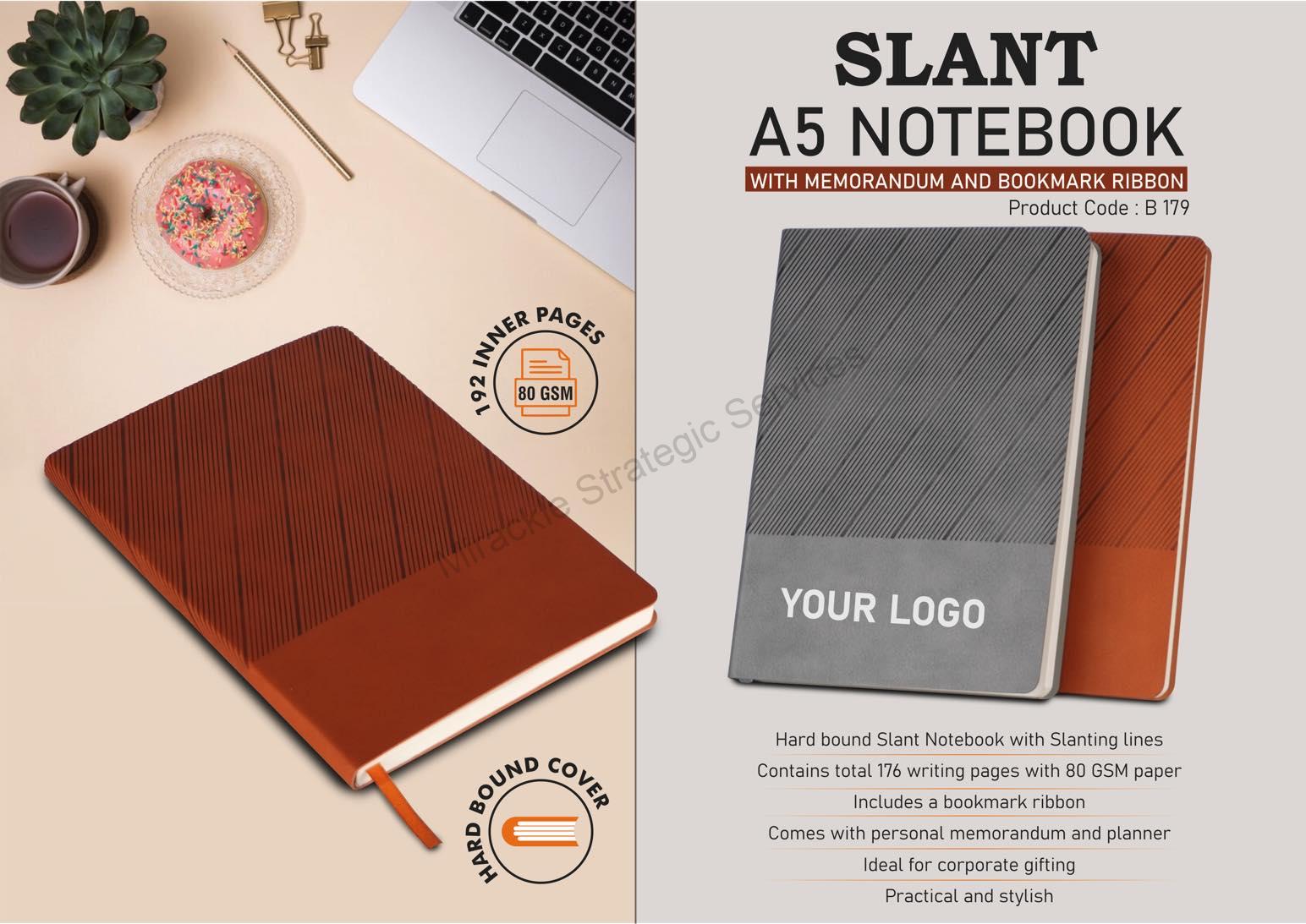 Slant A5 Notebook - B179 - Image 2