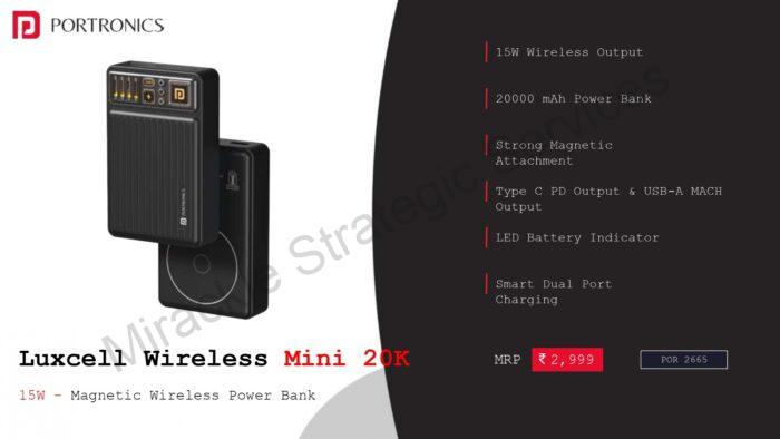 Portronics Luxcell Wireless Mini 20K - Image 2