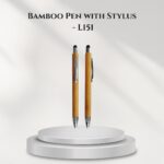 Bamboo Pen with Stylus - Chrome parts - L151