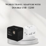 World travel Adaptor with Double USB - E250