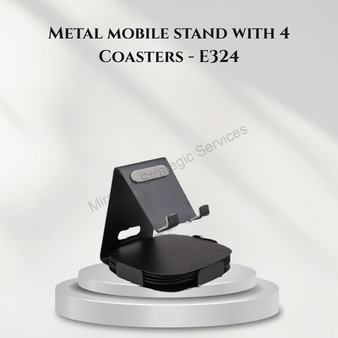 Metal mobile stand with 4 Coasters - E324