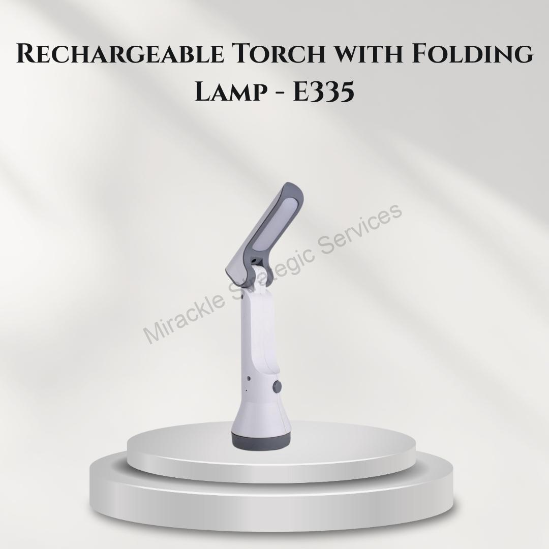 Rechargeable Torch with Folding Lamp - E335