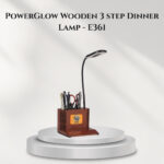 PowerGlow Wooden 3 step Dinner Lamp - E361