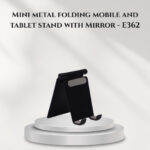 Mini metal folding mobile and tablet stand with Mirror - E362