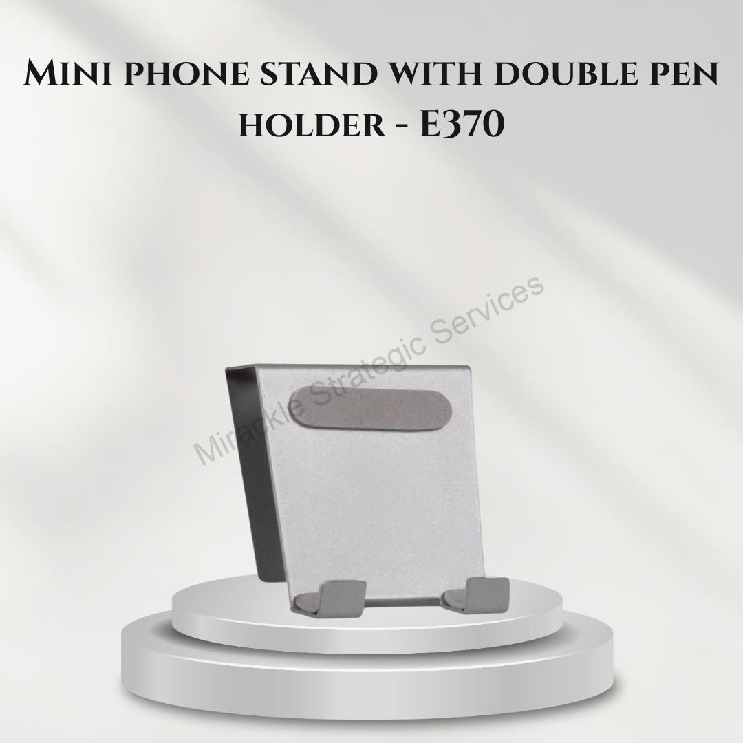 Mini phone stand with double pen holder - E370