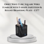 Orbit Wave Cube: Square Wiro tumbler with S shape partition & Round Branding Plate - E377