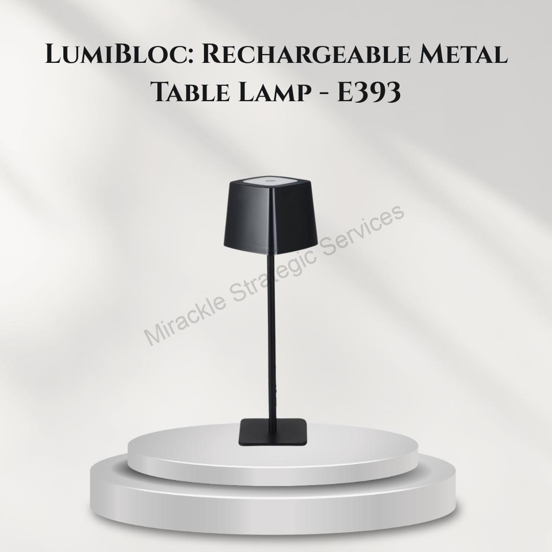 LumiBloc: Rechargeable Metal Table Lamp - E393