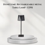 DuneLume: Rechargeable Metal Table Lamp - E395