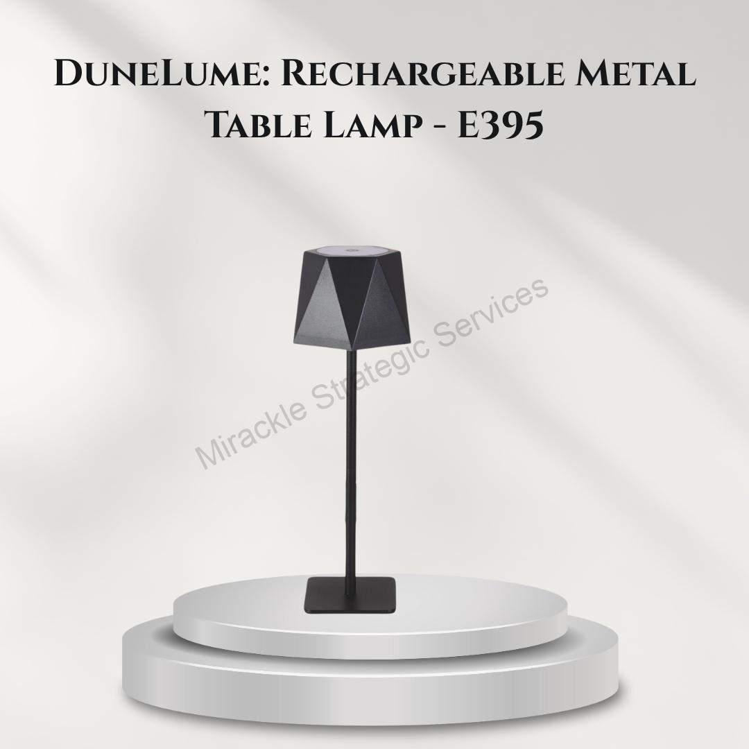DuneLume: Rechargeable Metal Table Lamp - E395