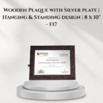 Wooden Plaque with Silver plate | Hanging & Standing design | 8 x 10" - F17