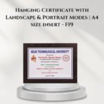 Hanging Certificate with Landscape & Portrait Modes | A4 size insert - F19
