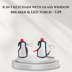 6 in 1 keychain with glass window breaker & LED torch - G19