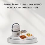 Bento Travel Lunch box with 3 plastic containers - H154