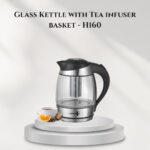 Glass Kettle with Tea infuser basket - H160