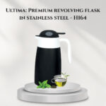 Ultima: Premium revolving flask in stainless steel - H164