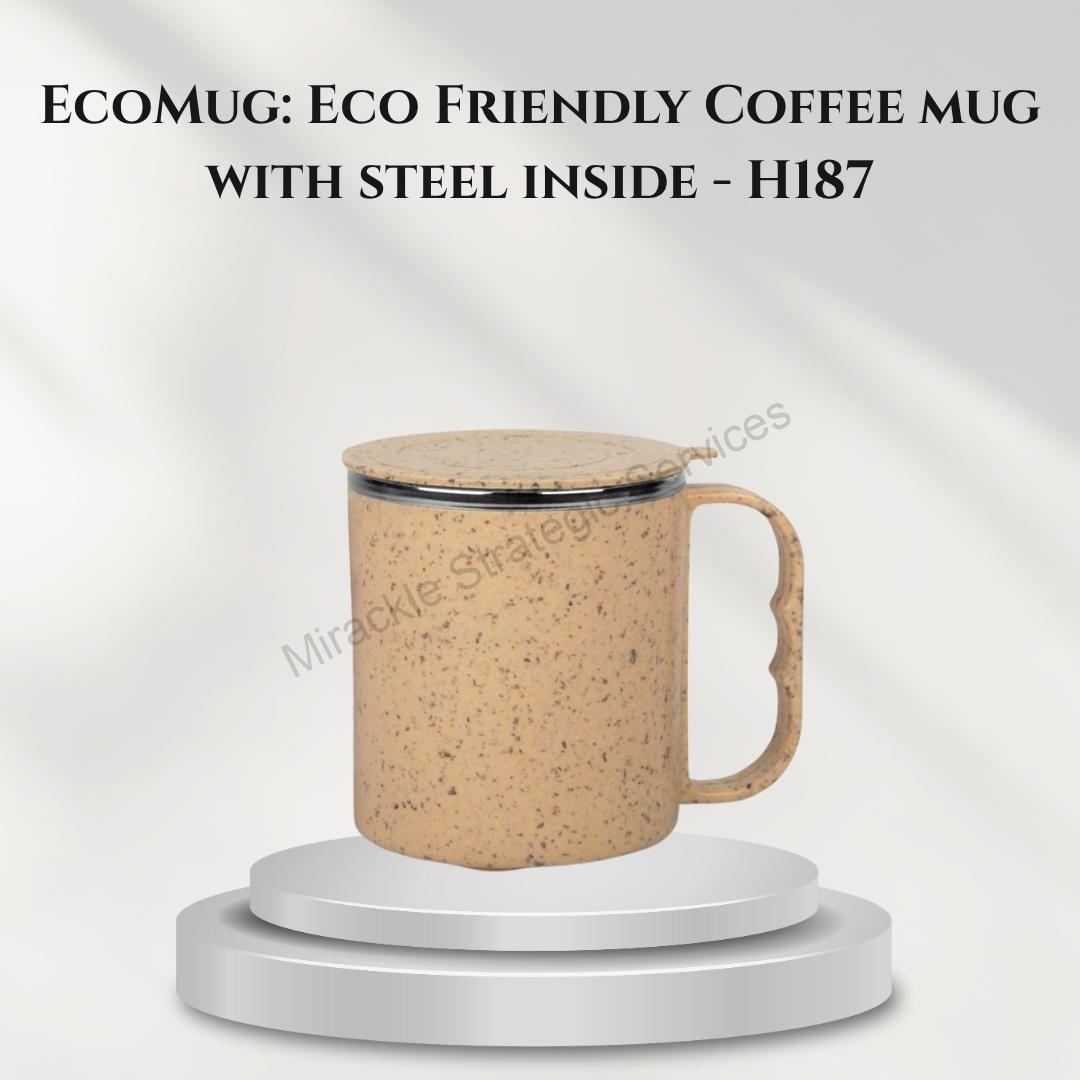 EcoMug: Eco Friendly Coffee mug with steel inside - H187