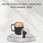 Oscar: Stainless Steel coffee mug with handle - H227