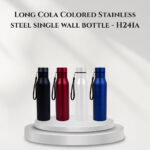 Long Cola Colored Stainless steel single wall bottle - H241a
