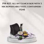 PIK-KIT: All in 1 Lunch box with 3 Microwaveable Steel containers - H245