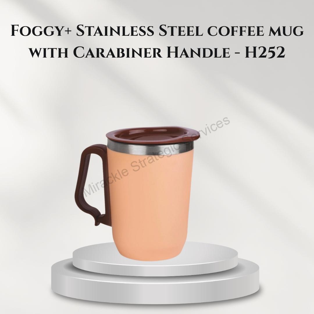 Foggy+ Stainless Steel coffee mug with Carabiner Handle - H252