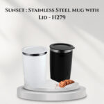 Sunset : Stainless Steel Mug with Lid - H279
