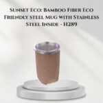 Sunset Eco: Bamboo Fiber Eco Friendly steel Mug with Stainless Steel Inside - H289