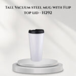 Tall Vacuum steel mug with Flip top lid - H292