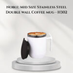 Noble: Mid Size Stainless Steel Double wall Coffee mug - H302