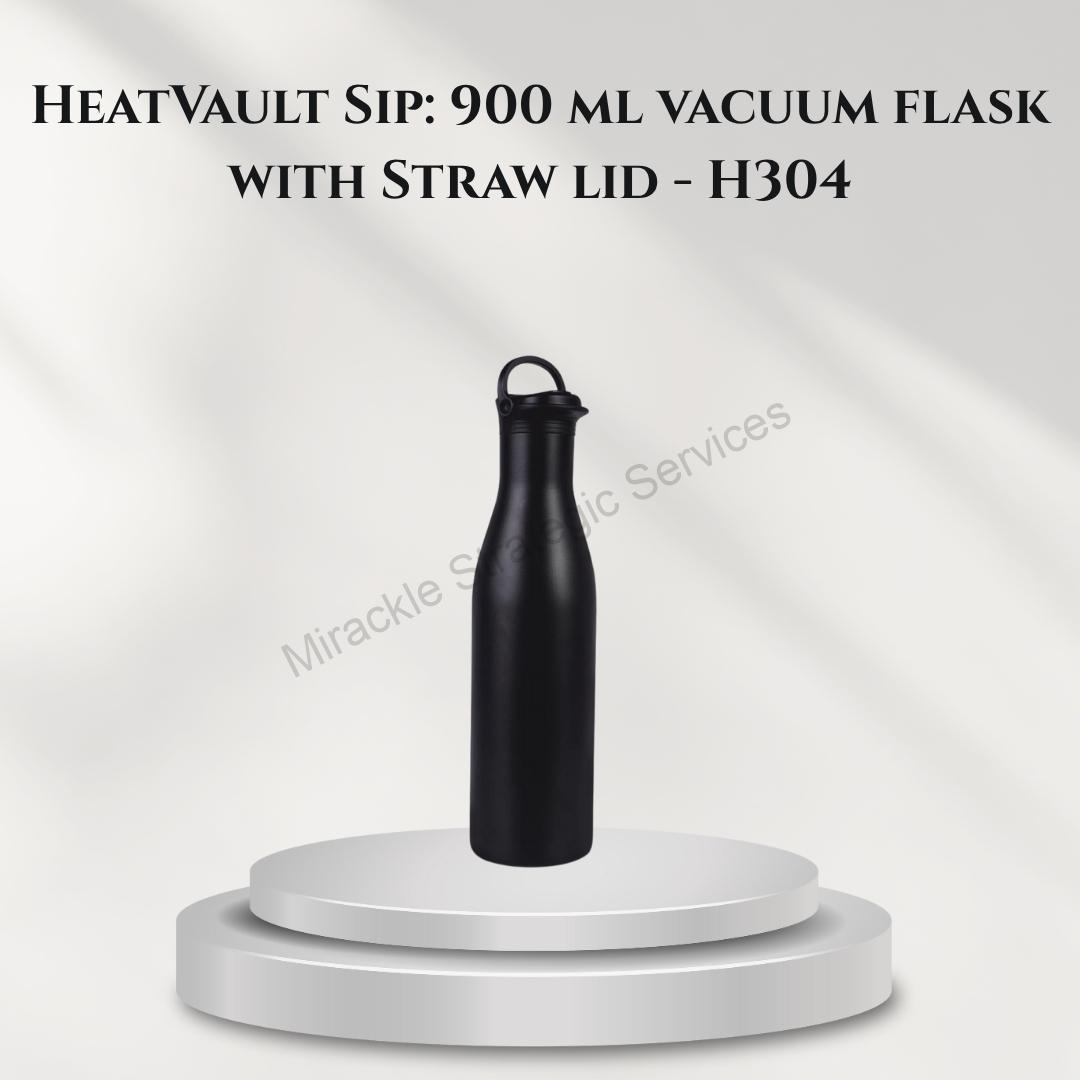 HeatVault Sip: 900 ml vacuum flask with Straw lid - H304