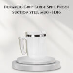 DuraMug Grip: Large Spill Proof Suction steel mug - H316