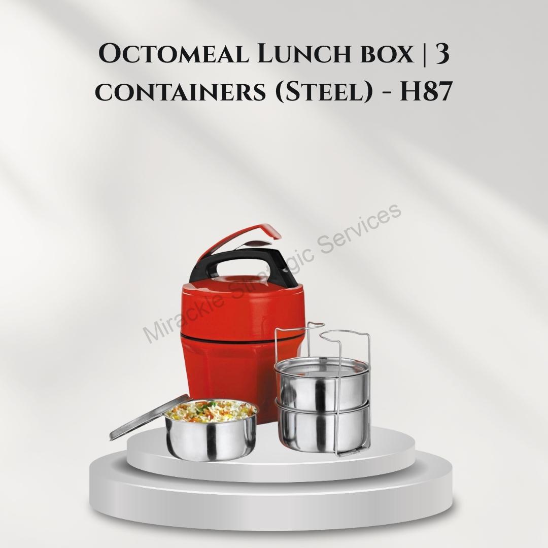 Octomeal Lunch box | 3 containers (Steel) - H87