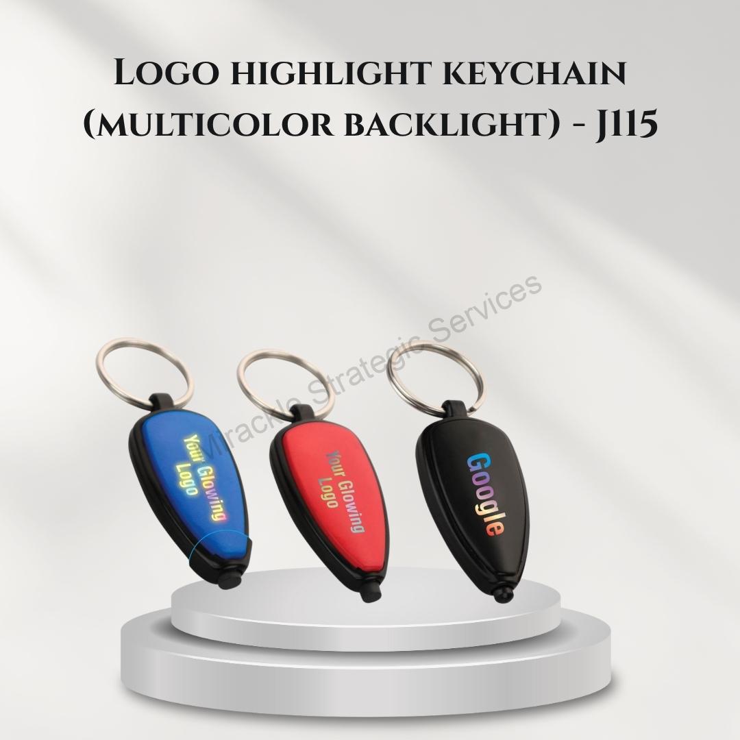 Logo highlight keychain (multicolor backlight) - J115