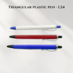 Triangular plastic pen - L24