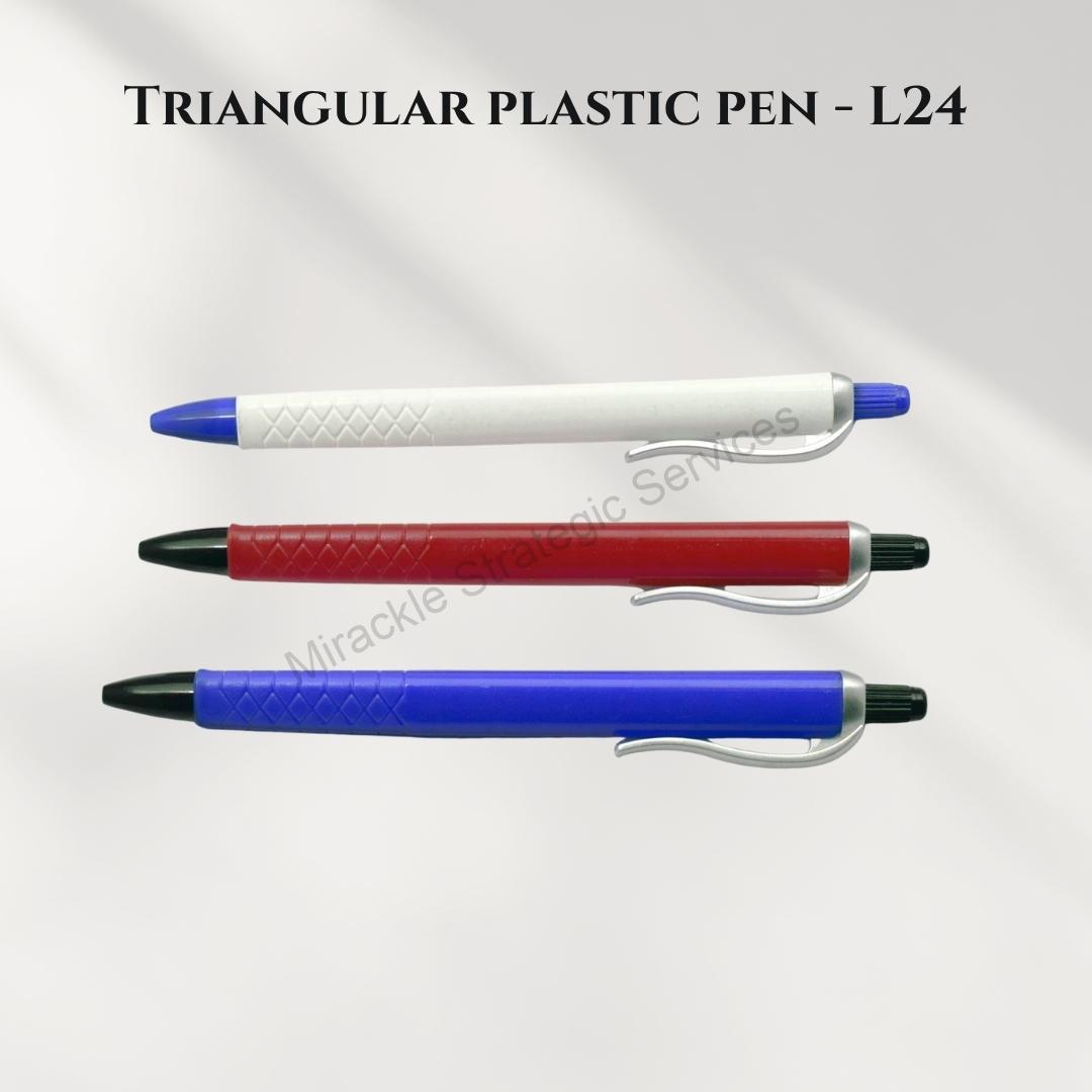 Triangular plastic pen - L24