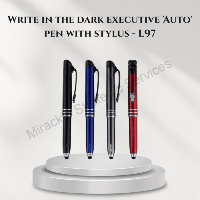 Write in the dark executive ‘Auto’ pen with stylus – L97 ...