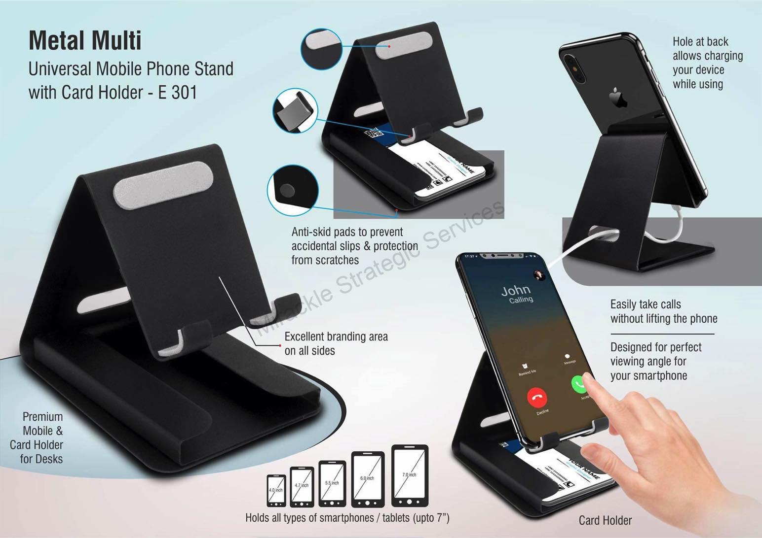 Metal multi mobile stand with Visiting card holder - E301 - Image 2
