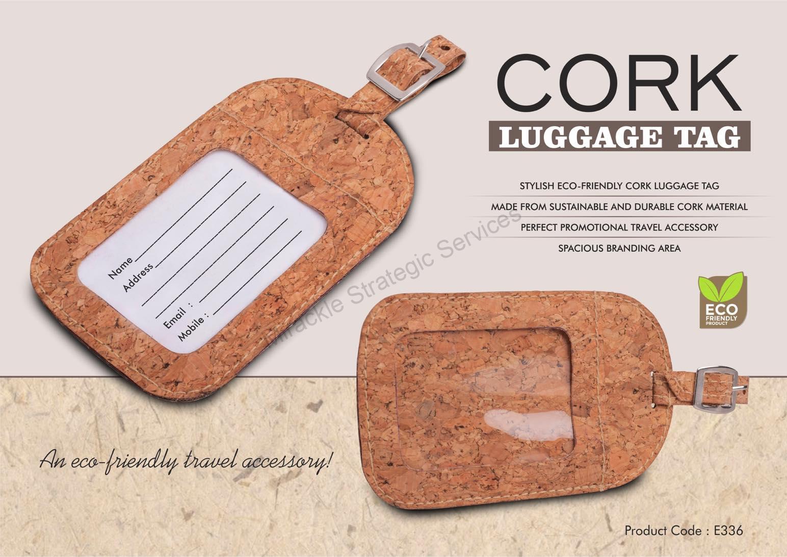 Cork Luggage tag - E336 - Image 2