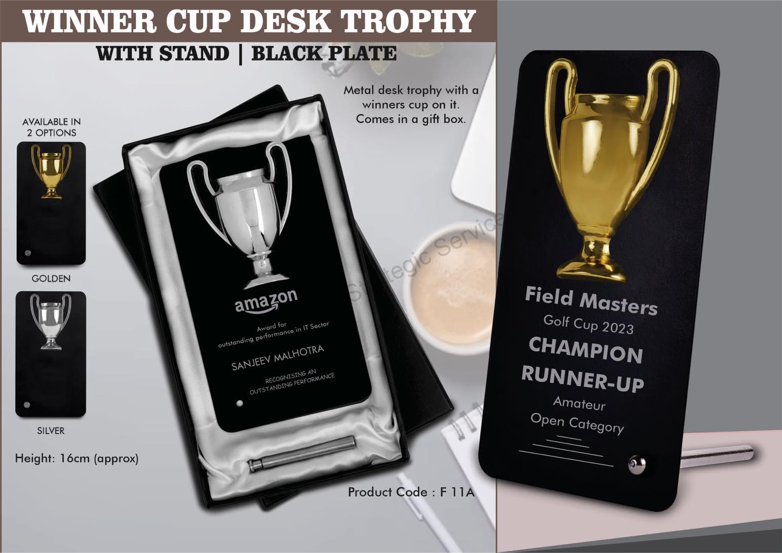 Winner Cup Desk Trophy with stand - F11a - Image 2