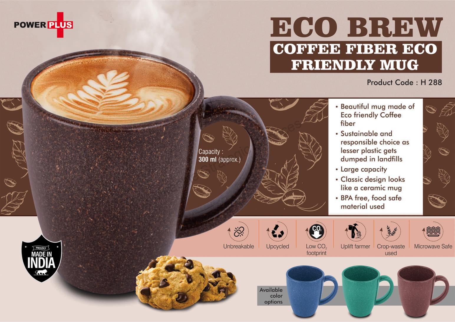 EcoBrew Mug : Coffee Fiber Eco Friendly Mug with Handle - H288 - Image 2