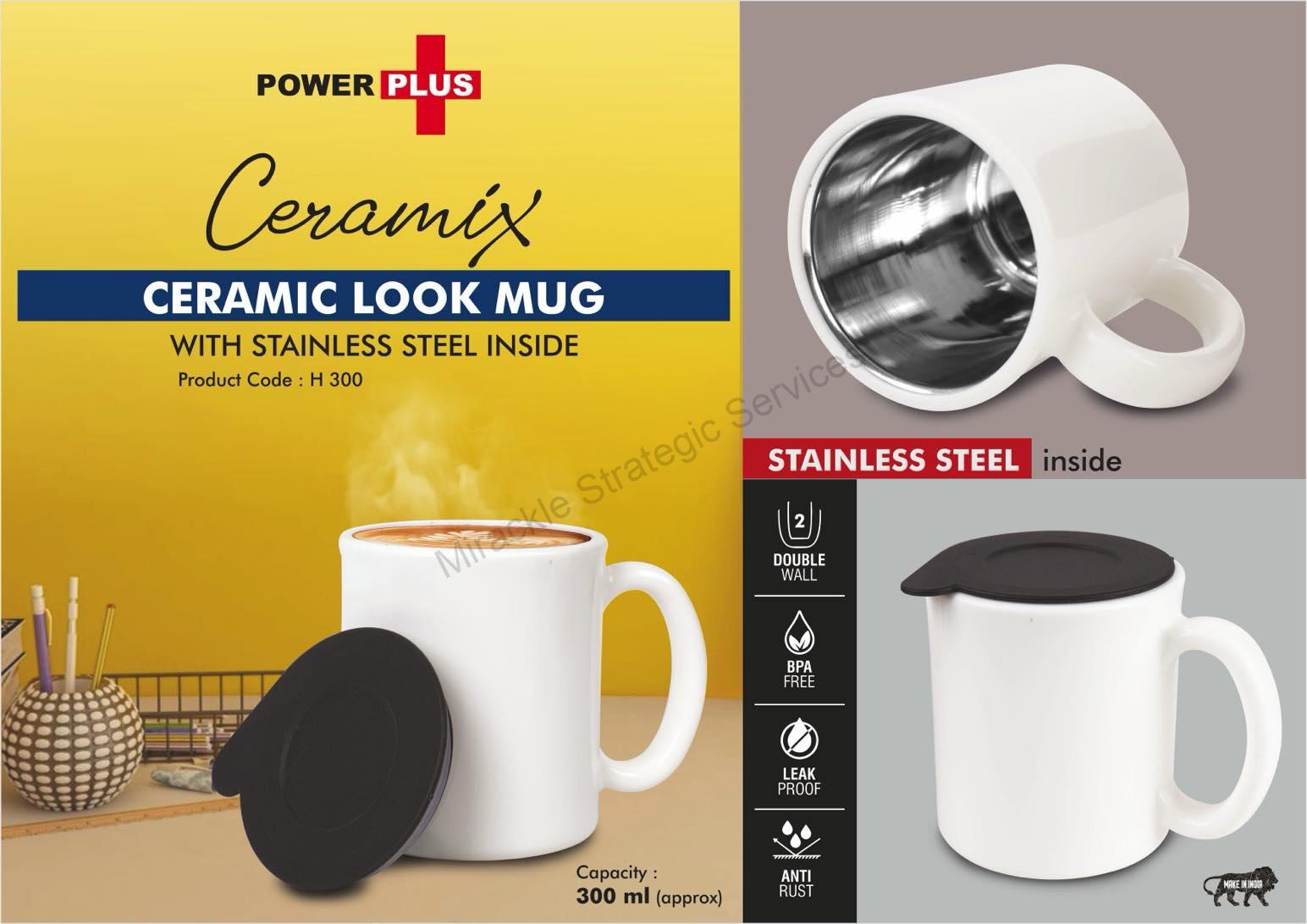 Ceramix: Ceramic Look mug with Stainless Steel inside - H300 - Image 2