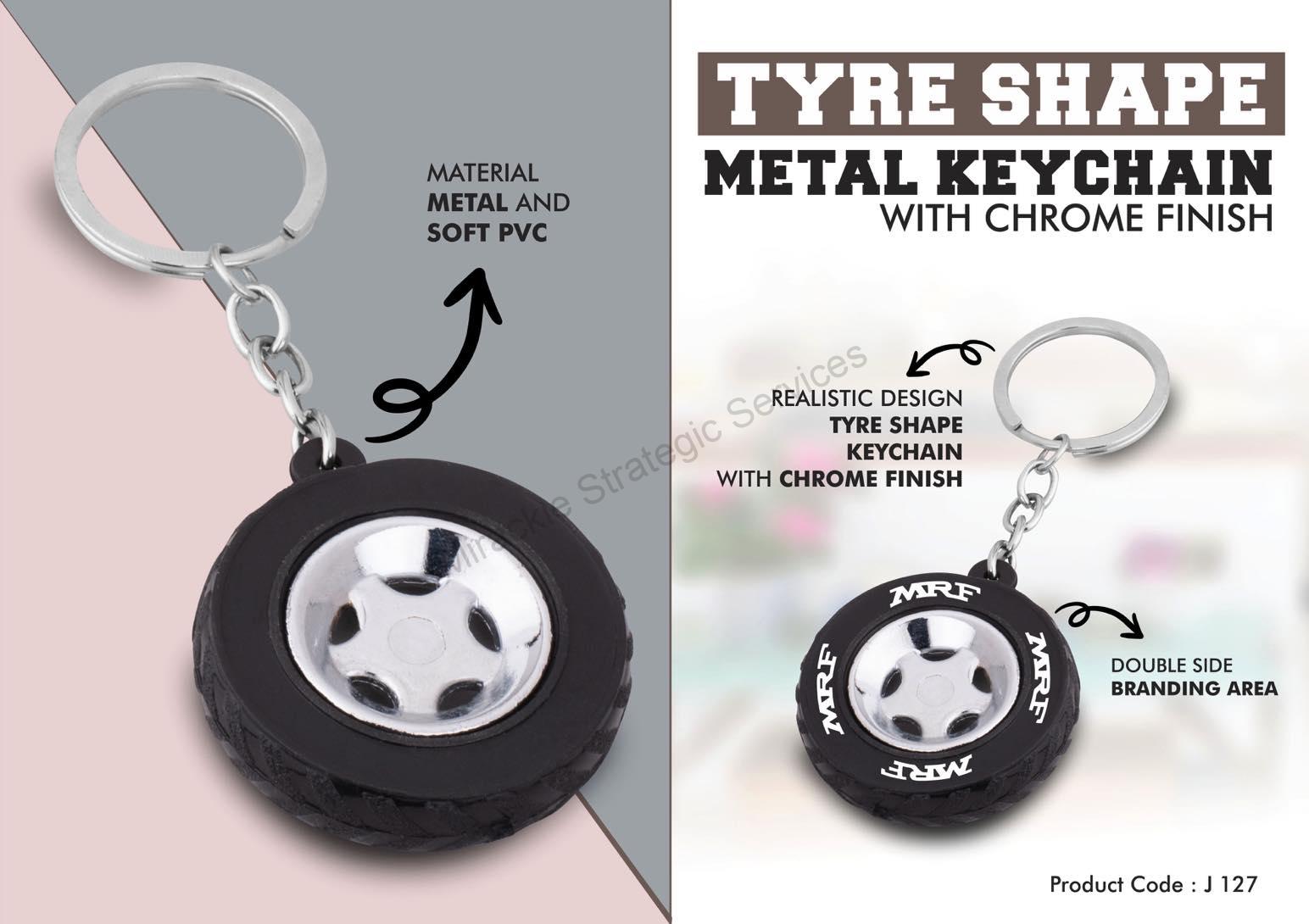 Tyre Shape Keychain with Chrome finish - J127 - Image 2