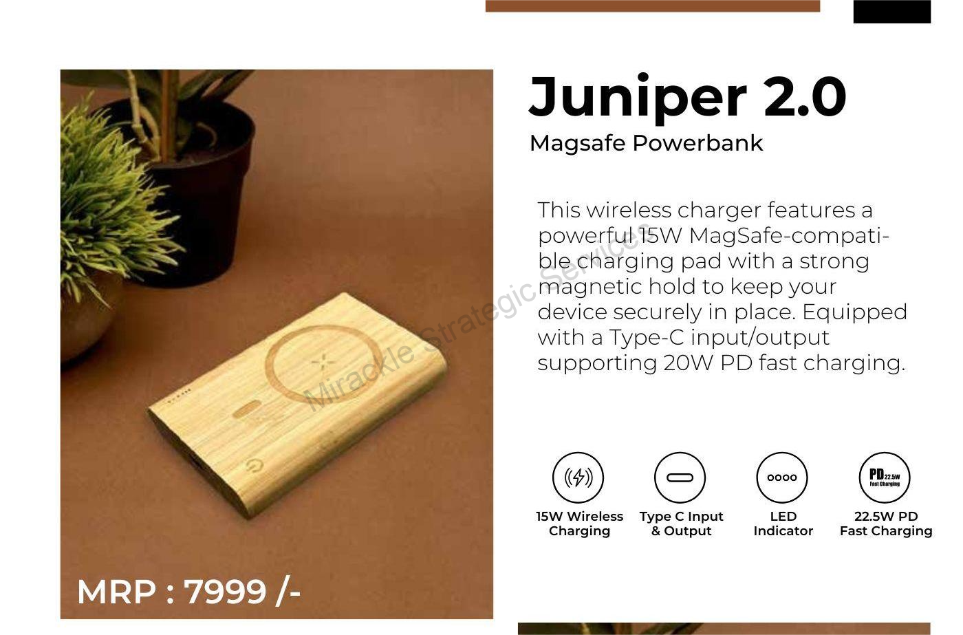 Wangari Juniper 2.0 10000 mAh Magsafe Wireless Powerbank - Image 2
