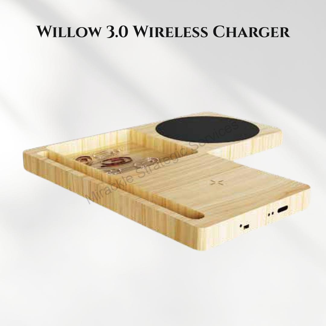 Wangari Willow 3.0 - 15W Wireless Charger with Cup Warmer & Phone Stand