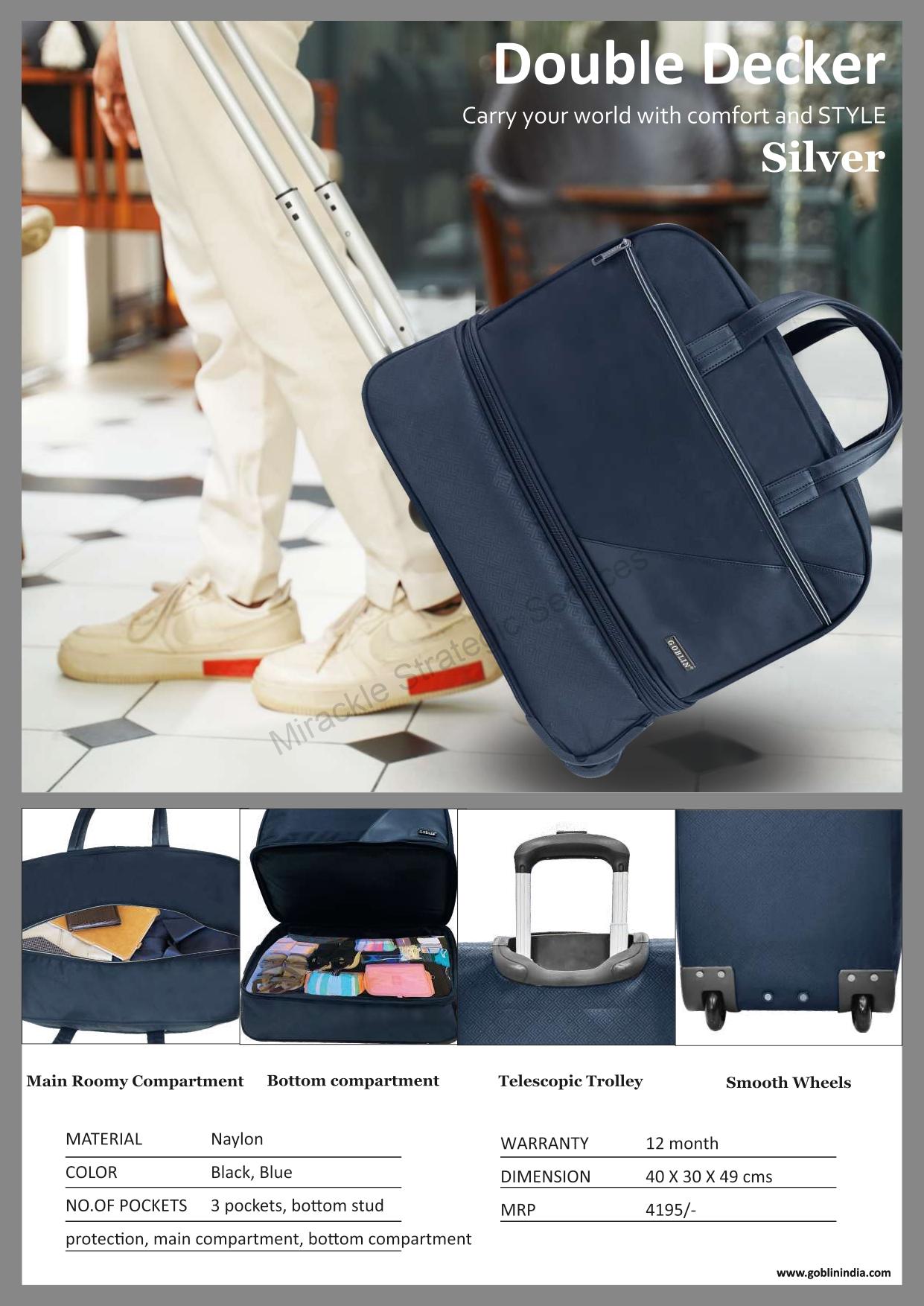 Goblin Silver Double Decker Duffle Trolley - Image 2