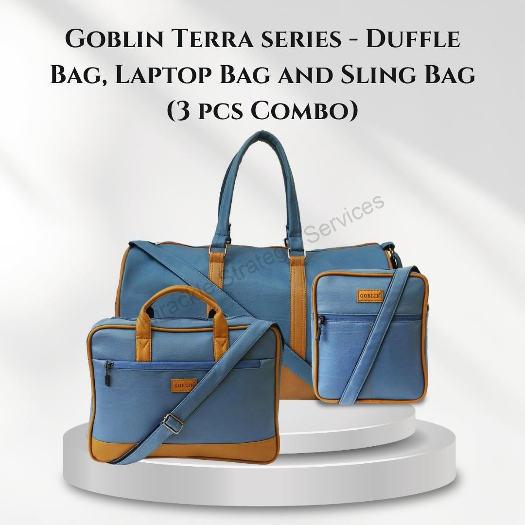 Goblin Terra series - Duffle Bag, Laptop Bag and Sling Bag (3 pcs Combo)