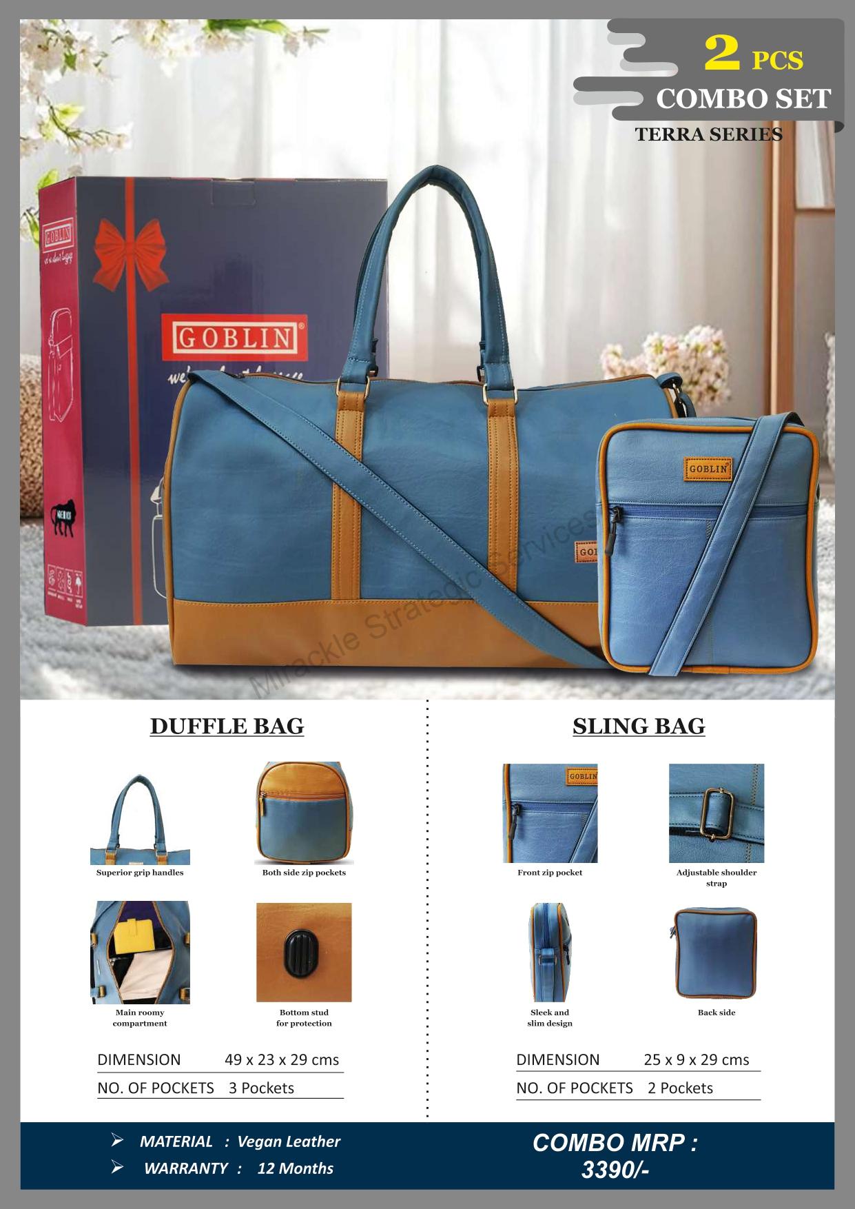 Goblin Terra series - Duffle Bag and Sling Bag (2 pcs Combo) - Image 2