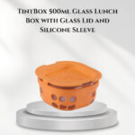 TintBox 500ml Glass Lunch Box with Glass Lid and Silicone Sleeve