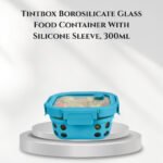 Tintbox Borosilicate Glass Food Container With Silicone Sleeve, 300ml